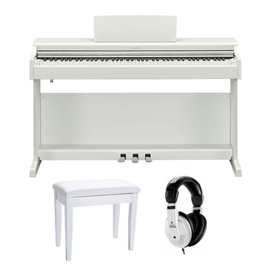 Yamaha YDP-165WH Digital Piano in White Bundle