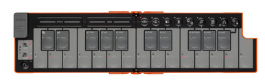 Korg nanoKEY Fold MIDI Keyboard In Lava Orange