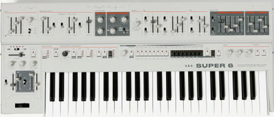 UDO Super 6 - 12 Voice Binaural Analogue Hybrid Synthesizer in White