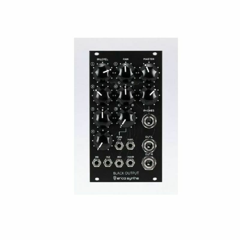 Erica Synths Output V2 Mixer & Stereo Panner Module Black