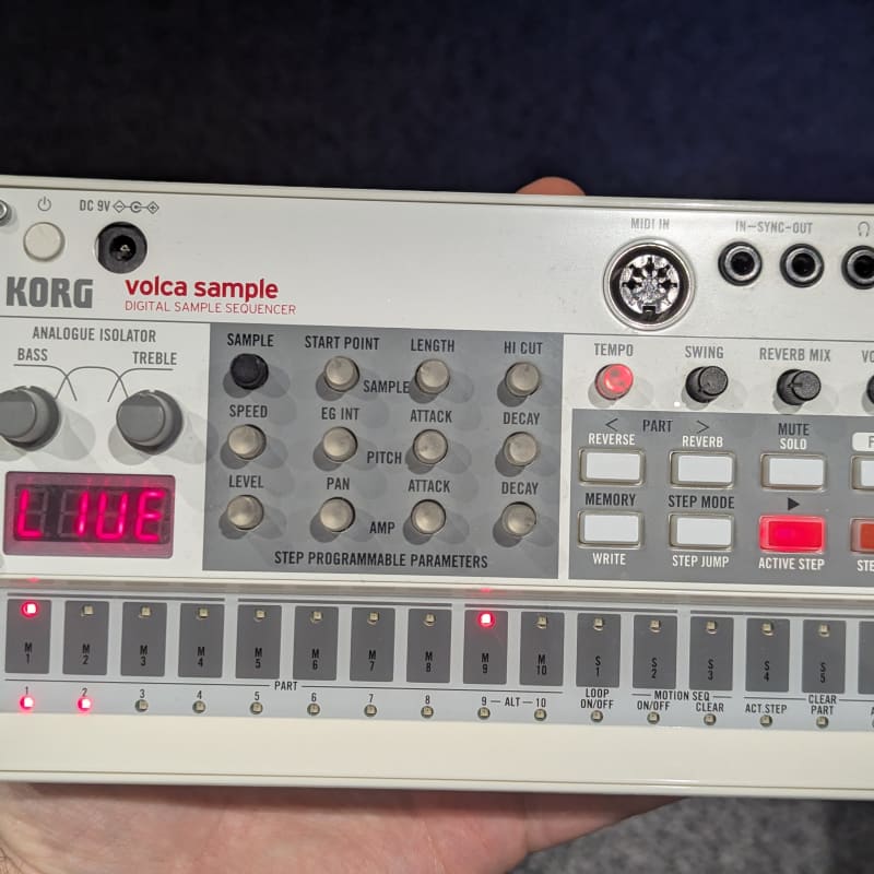 2010s Korg Volca Sample Digital Sample Sequencer White