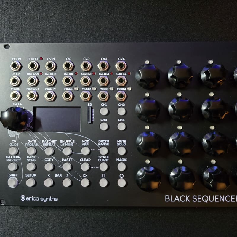 2014 - 2020 Erica Synths Black Sequencer Eurorack Module Black