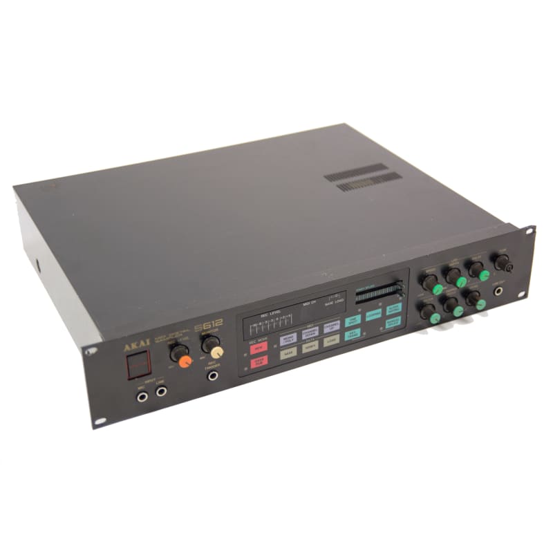 1985 Akai S612 MIDI Digital Sampler Black