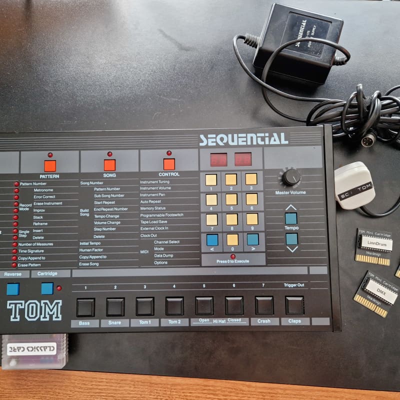 1985 Sequential TOM 4-Voice Drum Machine Black
