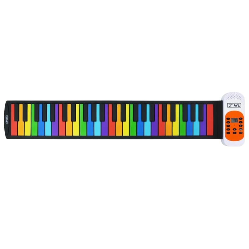 2025 3rd Avenue 49 Key Rainbow Soft Touch Roll Up Piano Keyboa...