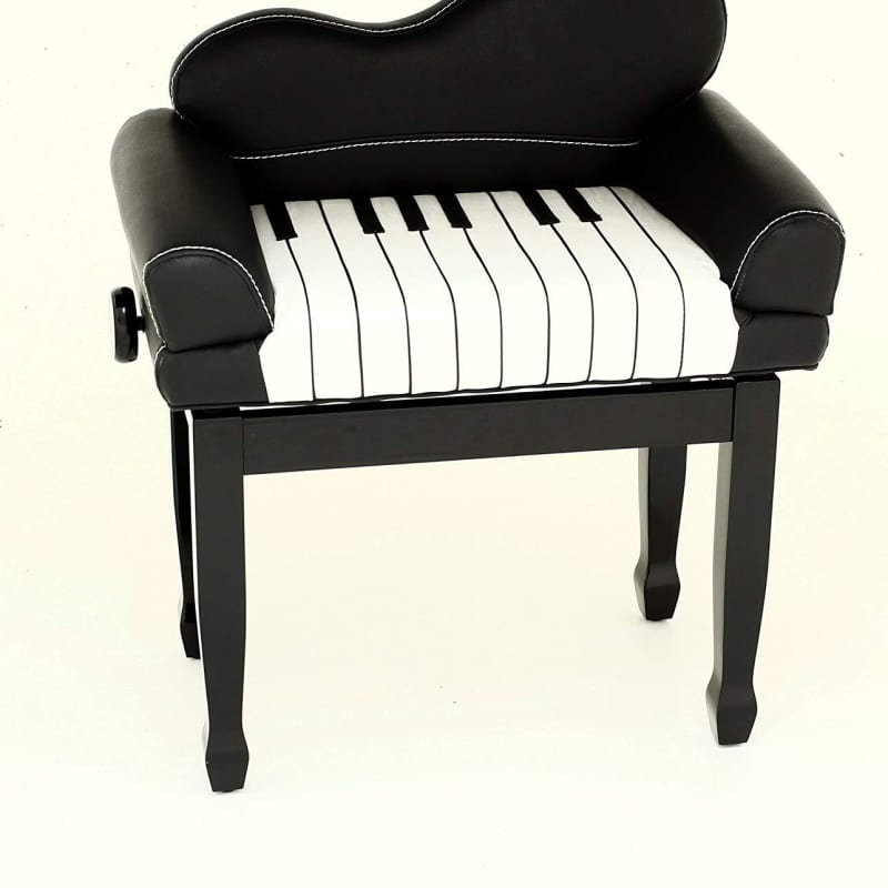 Steinhoven Kid's Adjustable Keynote Piano Stool - Polished Ebony