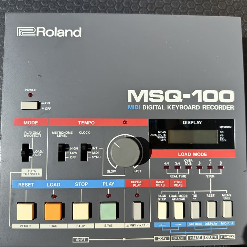 1984 - 1986 Roland MSQ-100 MIDI Digital Keyboard Recorder Black