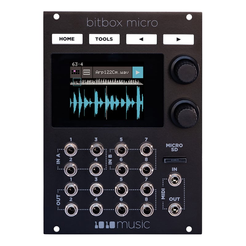 1010 Music 1010 Music BitBox Micro Eurorack Sampler Module (Bl...