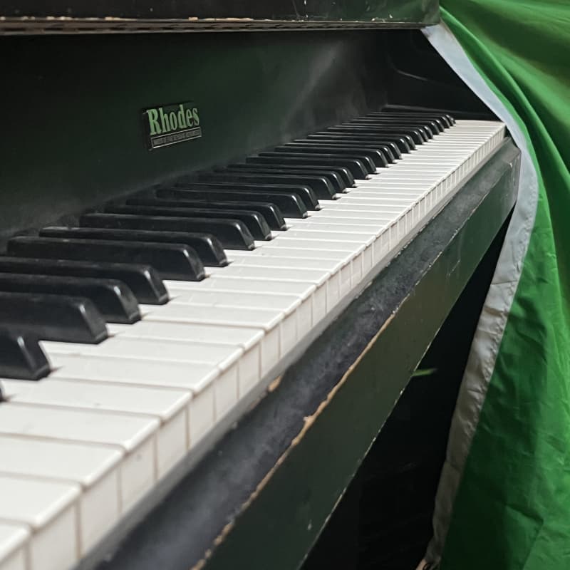 1980s Rhodes English Club Piano Black