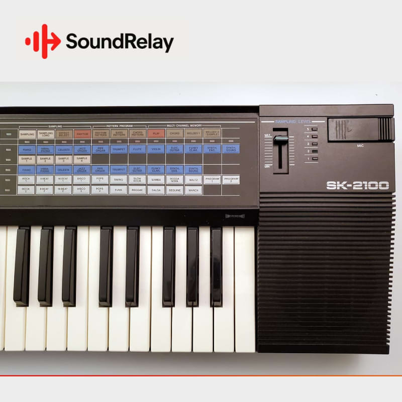 1980s Casio SK-2100 49-Key Sampling Keyboard Black