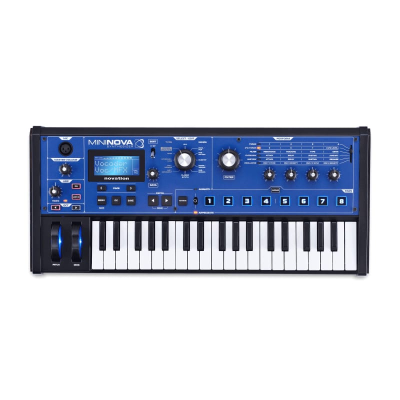 2012 - Present Novation MiniNova 37-Key 18-Voice Synthesizer Blue