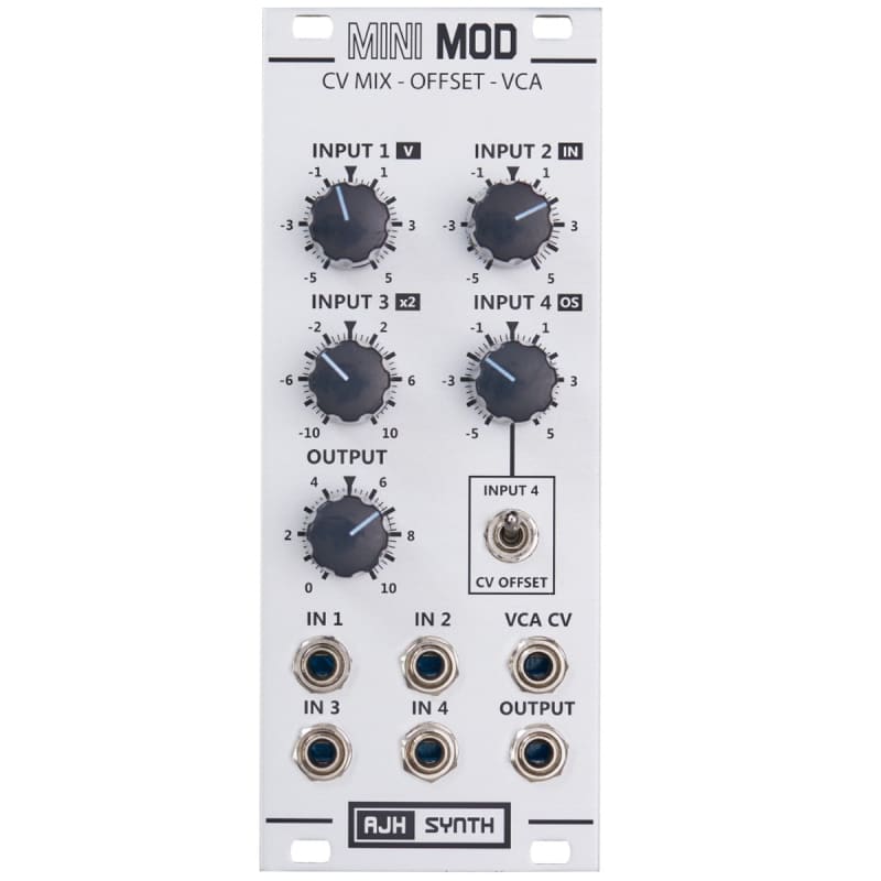 AJH Synth AJH Synth CV Mixer Offset VCA Eurorack Module (Silve...