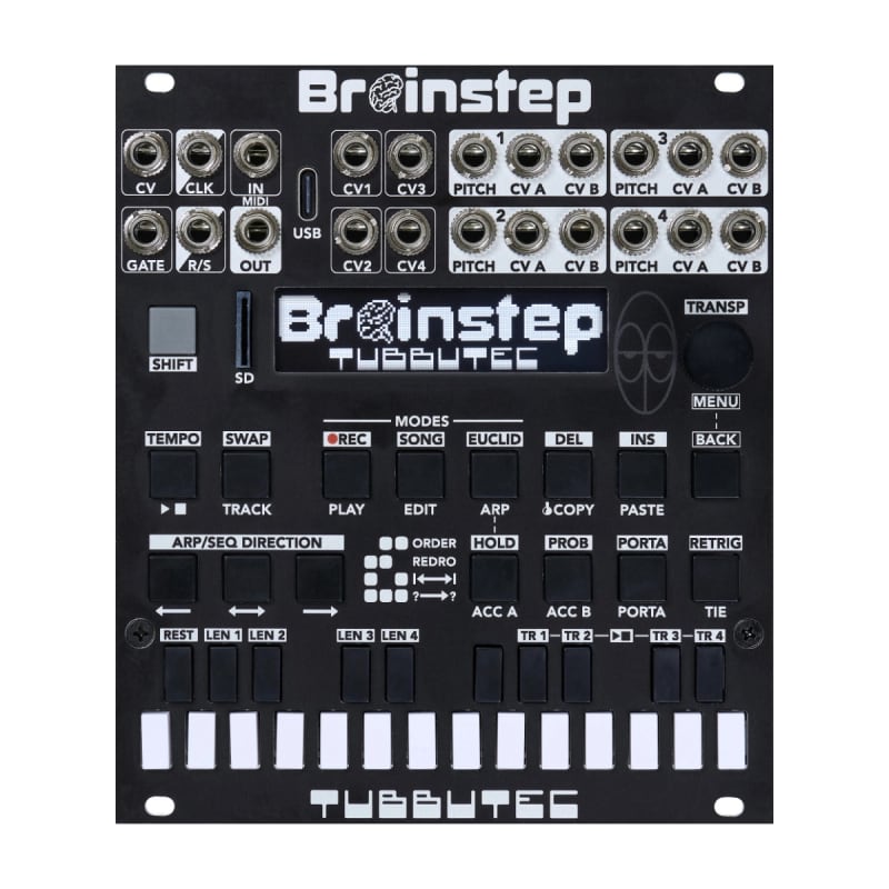 Tubbutec Brainstep Eurorack Sequencer Module (Black) Brains