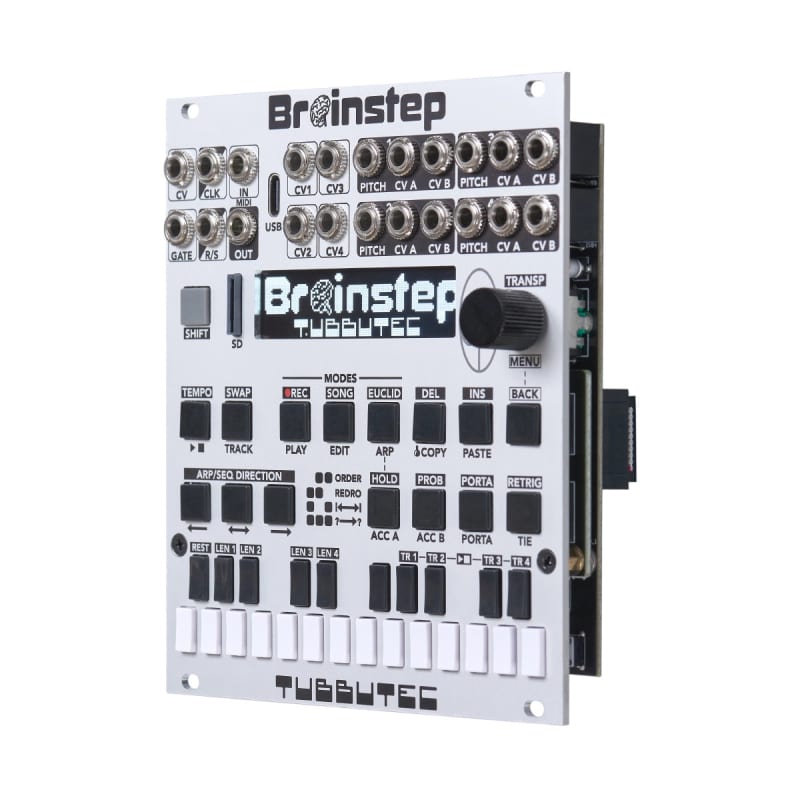 Tubbutec Brainstep Eurorack Sequencer Module (Silver) Brains
