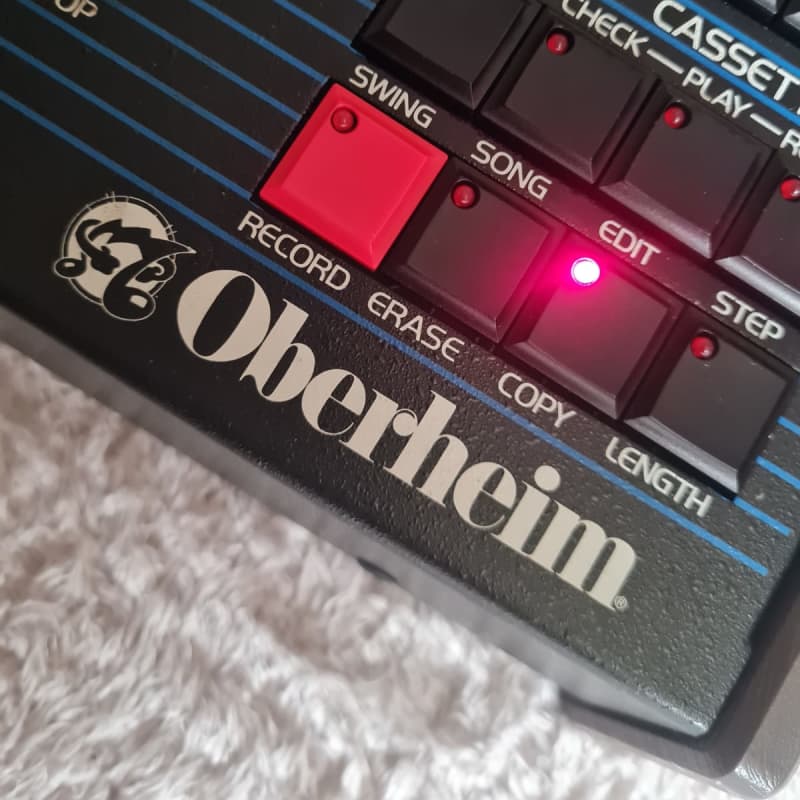 1982 Oberheim DX 6-Voice Drum Machine Blue with Wood Sides