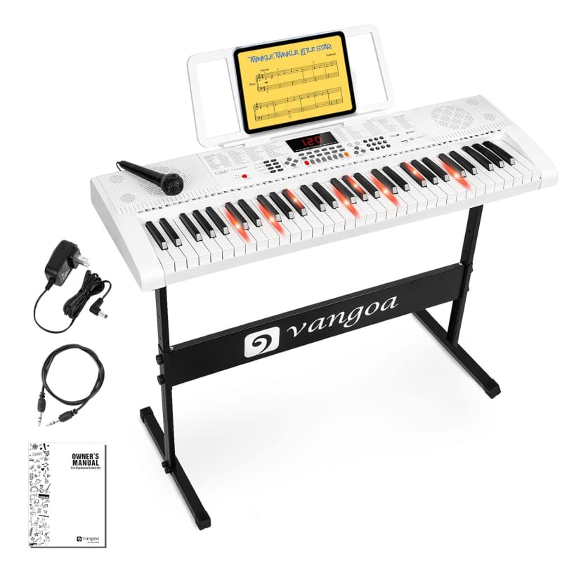 2025 Vangoa Piano Keyboard 61 Lighted Keys Music Electronic Ke...