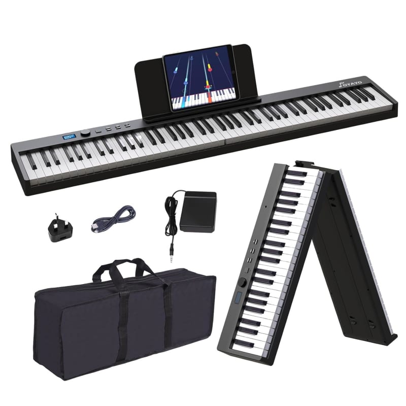 2025 OYAYO Folding Piano Keyboard, 88 Keys Full Size Semi-Weig...