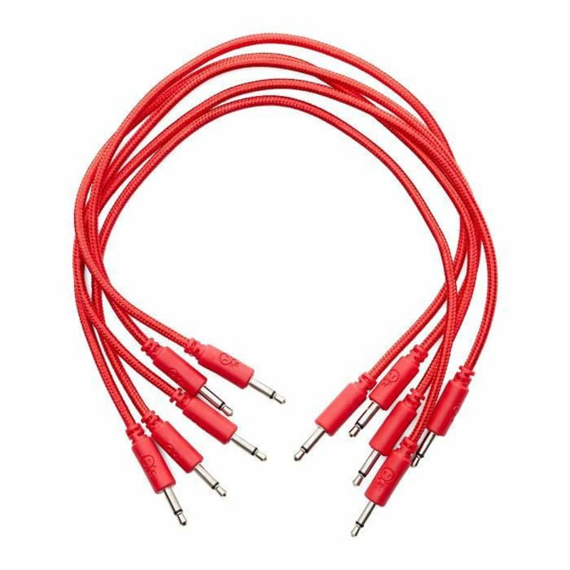 Erica Synths 30cm Braided Eurorack Patch Cables (, pack of 5) Red