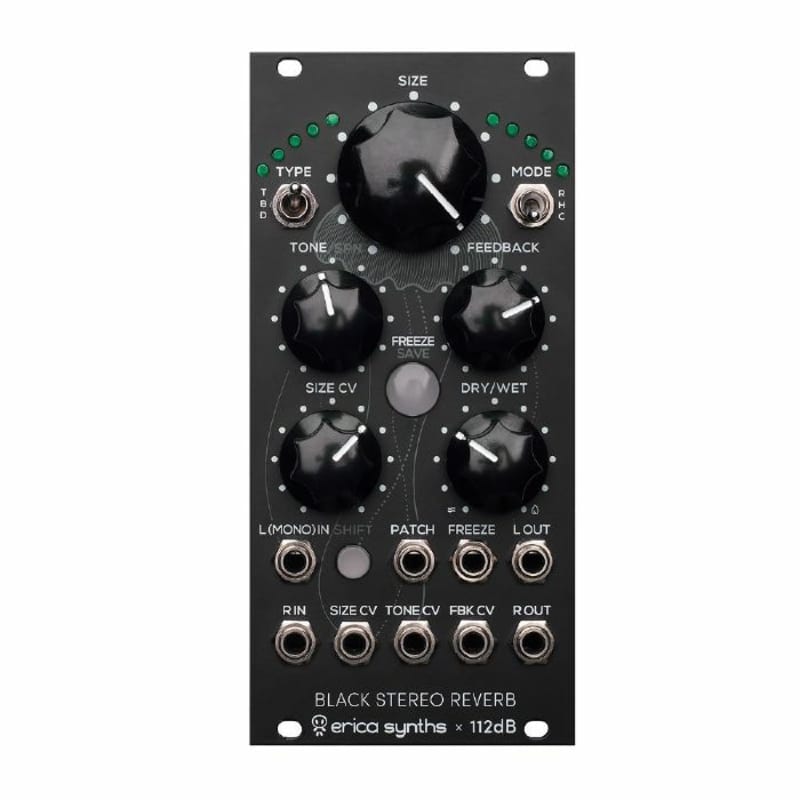 Erica Synths Black Stereo Hi-Fi Stereo FX Module Reverb