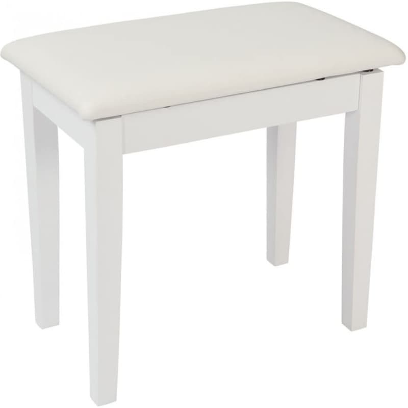 JHS Kinsman KPB01 Piano Bench with Storage - Satin White
