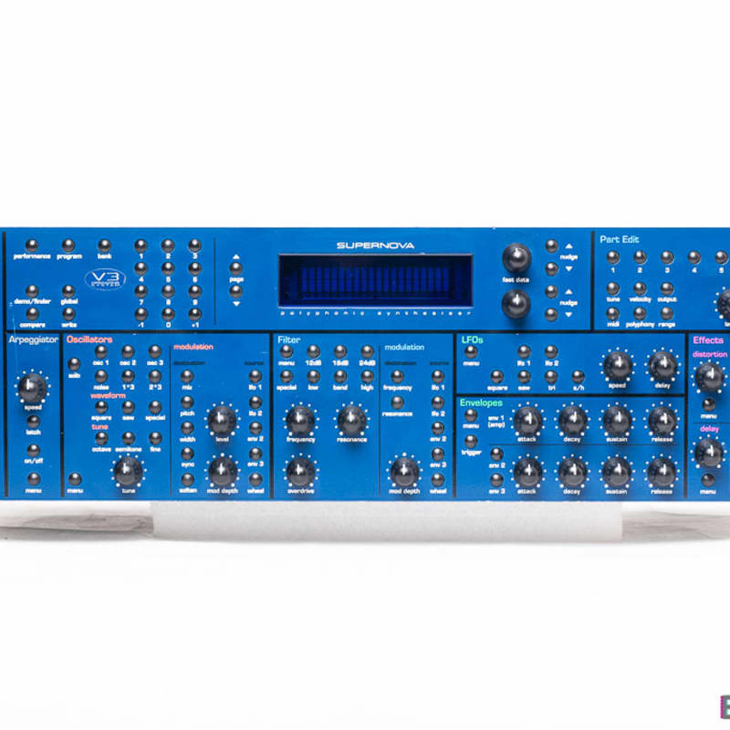1998 Novation Supernova Polyphonic Rackmount Synthesizer Blue