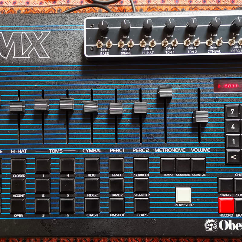 1981 Oberheim DMX 8-Bit Digital Drum Machine Black/Blue with W...
