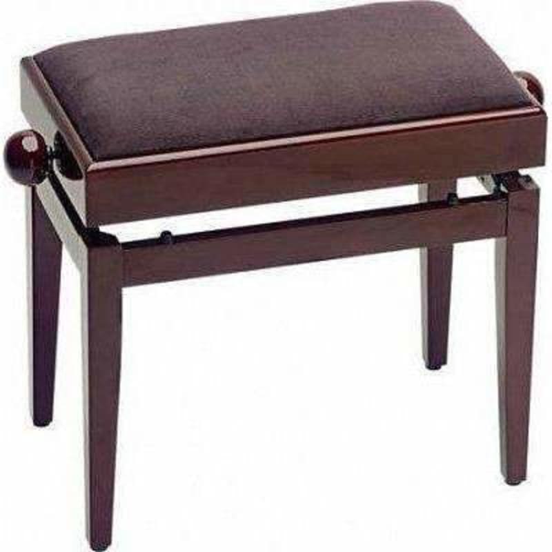 EMD - Height Adjustable Piano Bench - Polished Brown Wooden