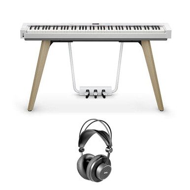 Casio PX-S7000 Digital Piano in White and Headphones