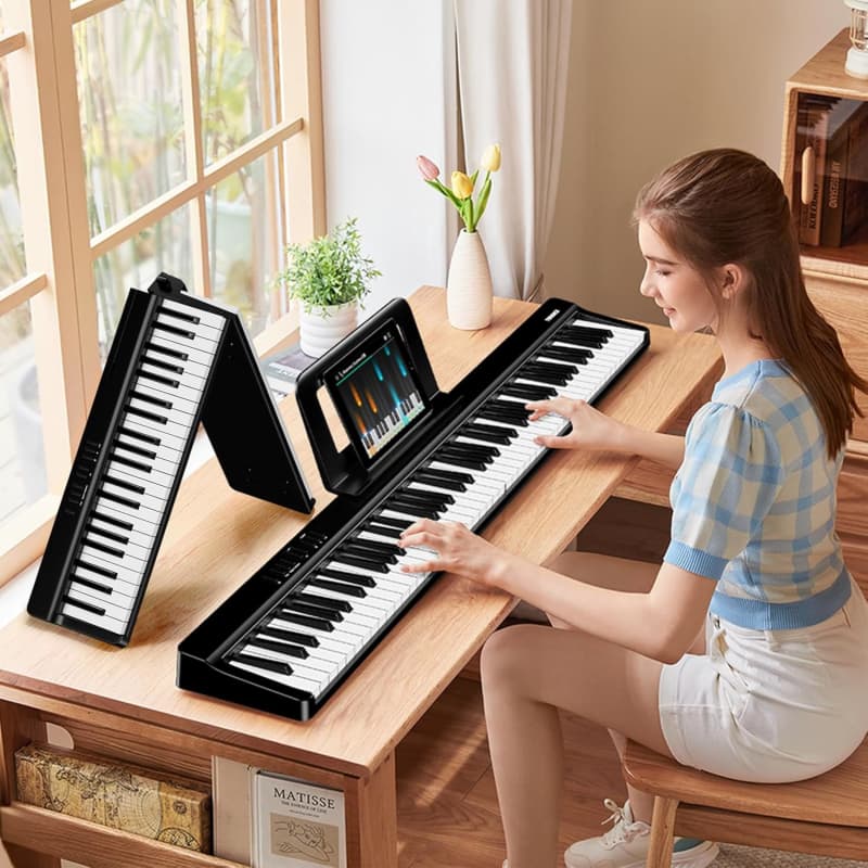 2025 TERENCE Folding Piano Keyboard 88 Key, Portable Piano Wit...