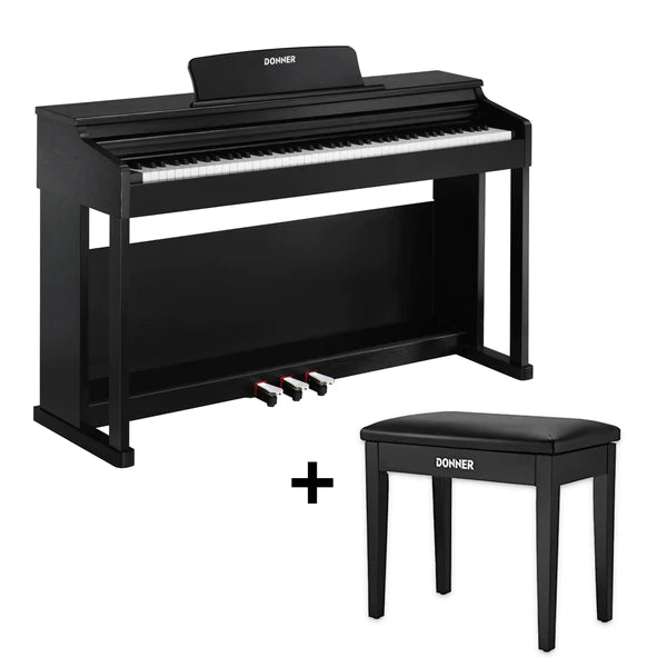 Donner DDP-100 Digital Piano - Black / Piano+Black Bench