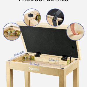 Donner Light Wood Color Piano Bench - Image 4