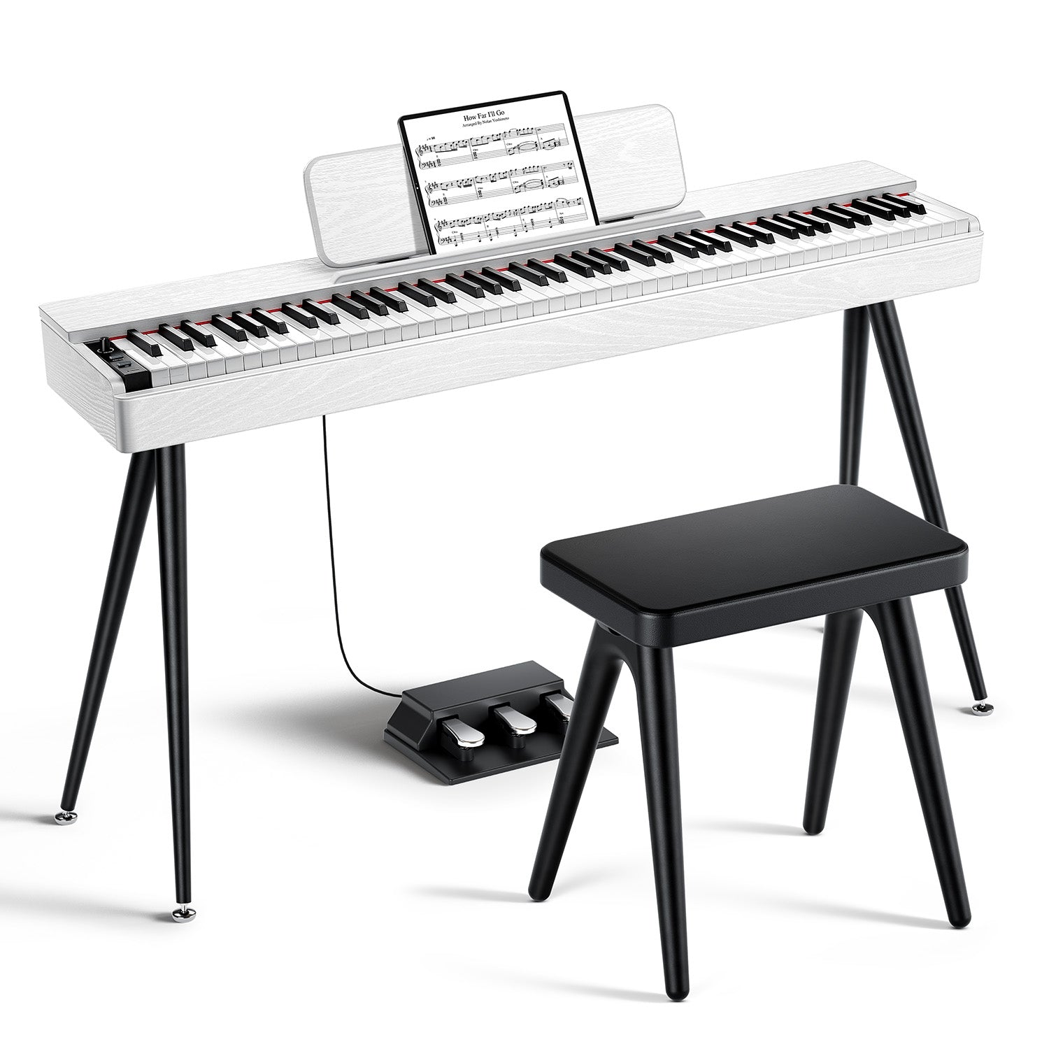 Donner OURA™ S100 Home Digital Piano - White / Piano+Bench