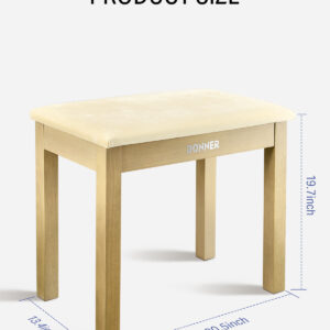 Donner Light Wood Color Piano Bench - Image 5