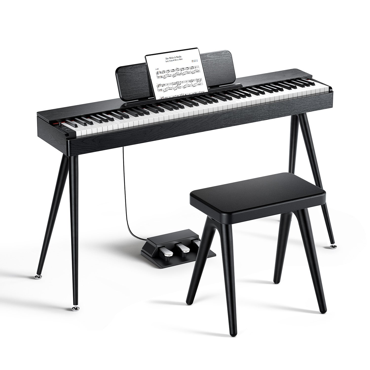 Donner OURA™ S100 Home Digital Piano - Black / Piano+Bench