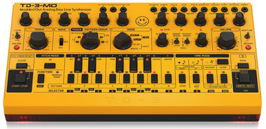 Behringer TD-3-MO-AM “Modded Out” Analog Bass Line Synthesizer in Yellow - Image 4