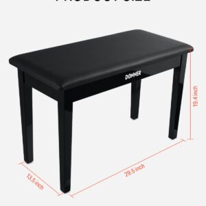 Donner Two-Seater Piano Bench - Image 3