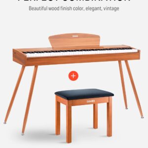Donner Solid Wood Color Piano Bench - Image 5
