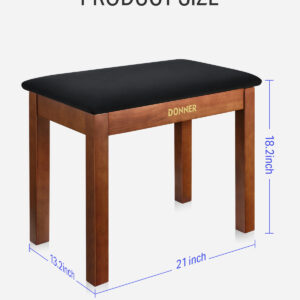 Donner DKB-10 Solid Wood Color Piano Bench - Image 4