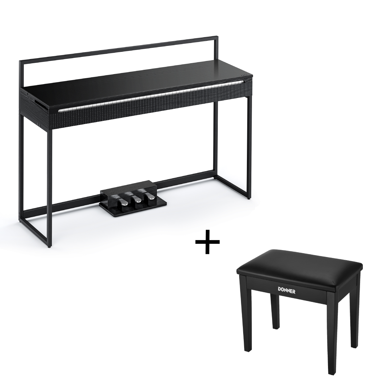 Donner OURA™ S300 Home Digital Piano - Piano+ Black Piano Bench