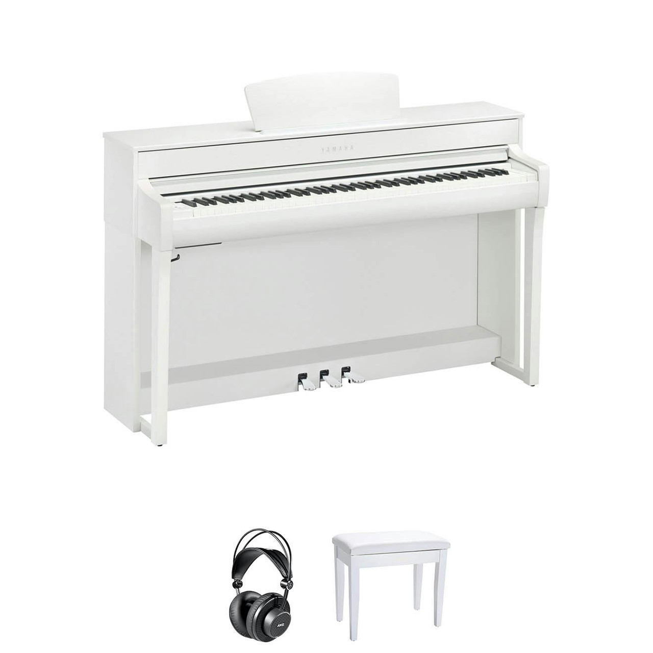 Yamaha CLP735 Digital Piano in White Bundle 1 - Image 2