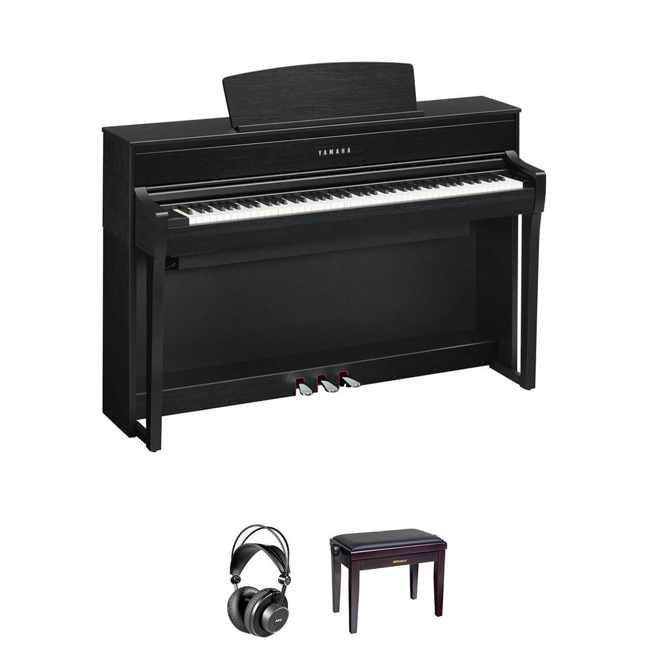 Yamaha CLP775 Digital Piano in Black Bundle 1 - Image 2