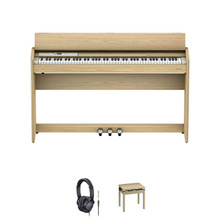 Roland F701 Digital Piano in Light Oak Bundle - Image 4