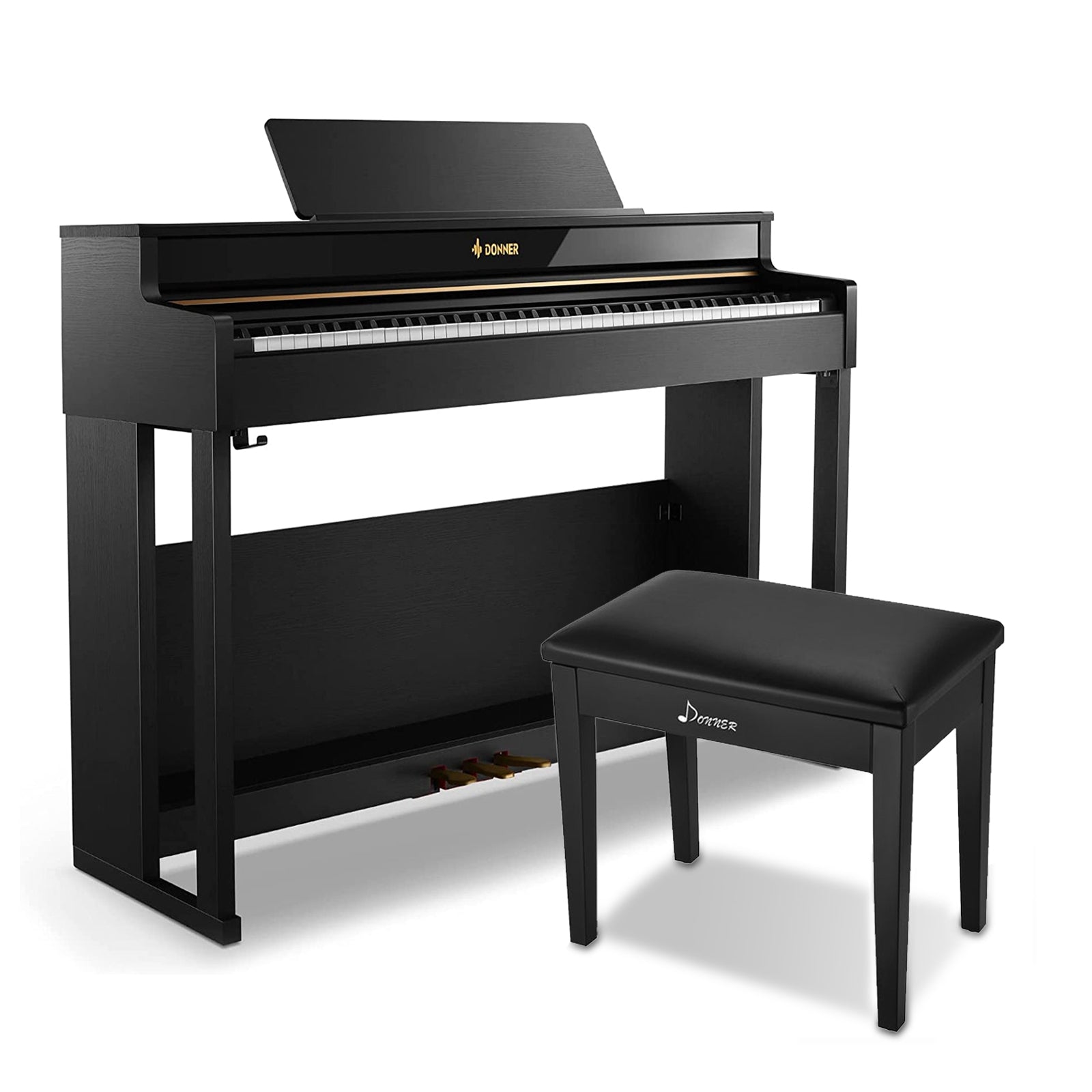 Donner DDP-400 Hammer Action Digital Piano - Piano & Bench