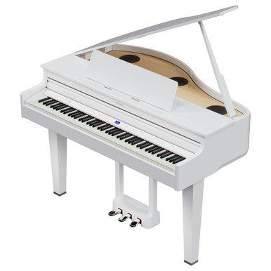 Roland GP6 Digital Mini-Grand Piano in Polished White - Image 4