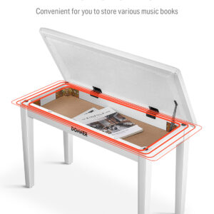 Donner Duet Piano Bench with Storage - Image 5