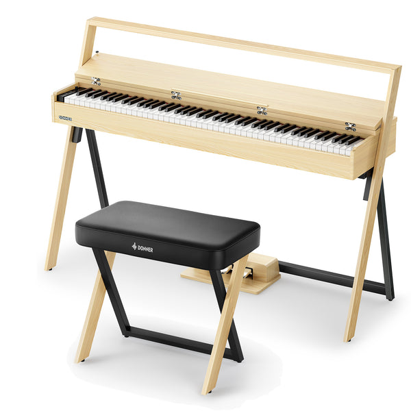 Donner OURA™ R300 Home Digital Piano - Light Wood / Piano+Free DKB-300 Bench