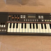 used 1980s Casio PT-31 31-Key Mini Synthesizer Black