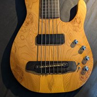 2006 Chris Larkin Singlecut SC6 Bass Irish Burr Elm used
