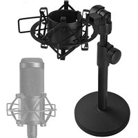 2025 Frgyee Metal Desk Mic Stand With Metal Shock Mount, Adjus... new