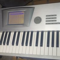 used 1998 Korg Trinity V3 61-Key32-Voice Polyphonic Workstation Silver